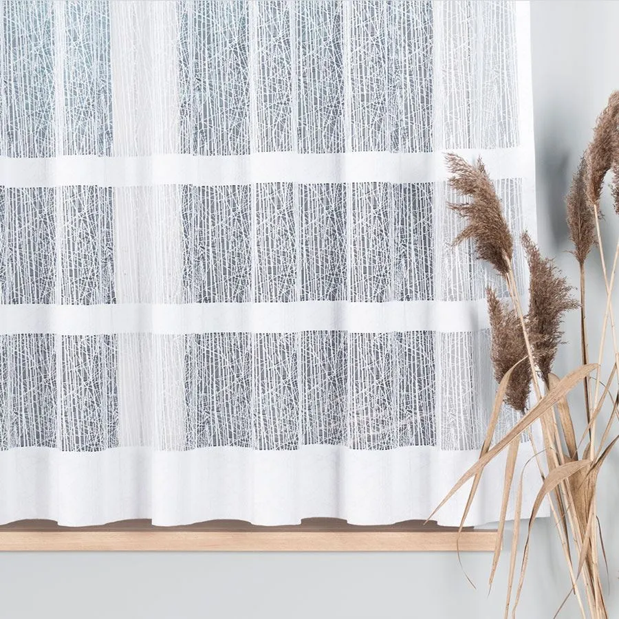WIKTORIA Firanka żakardowa gotowa na prosto, szerokość 310 x wysokość 160cm, kolor 001 biały 018352