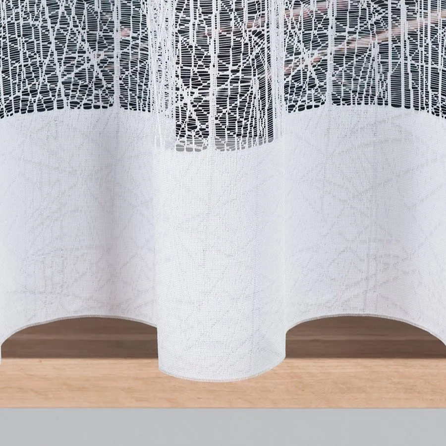 WIKTORIA Firanka żakardowa gotowa na prosto, szerokość 310 x wysokość 160cm, kolor 001 biały 018352