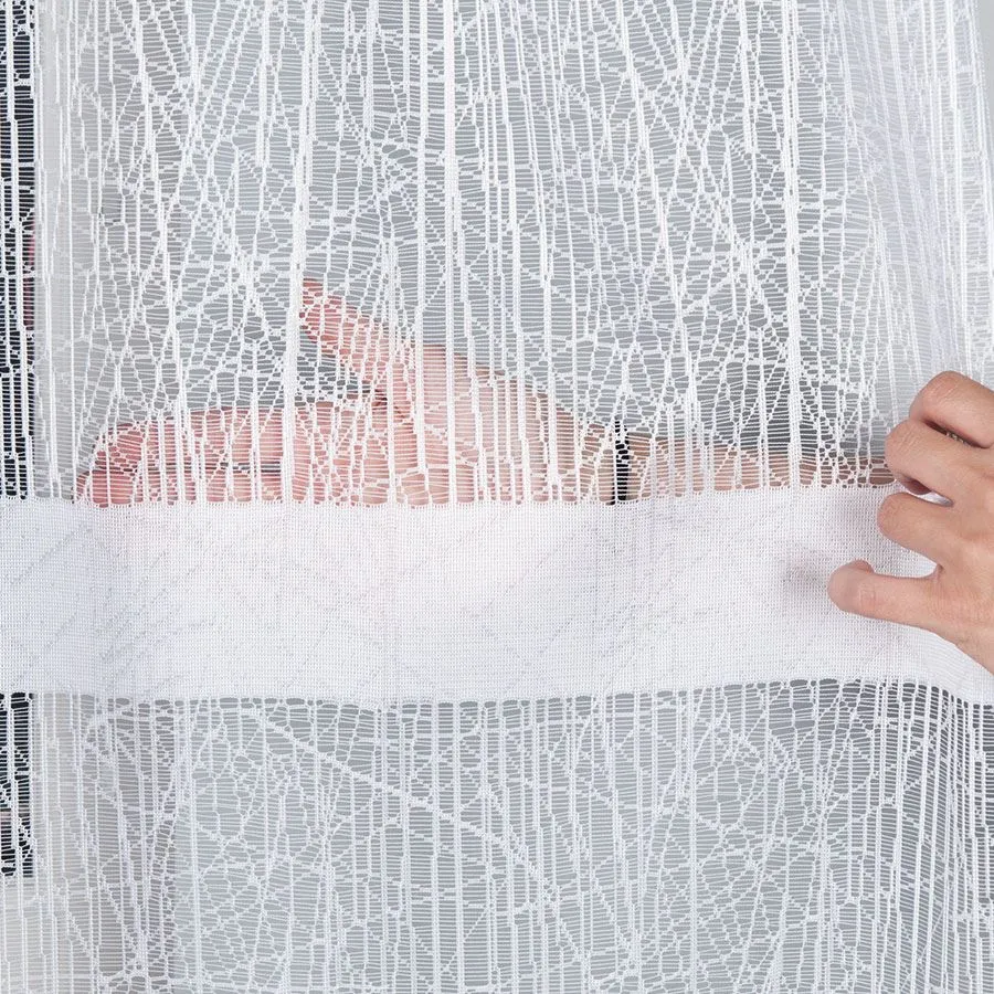 WIKTORIA Firanka żakardowa gotowa na prosto, szerokość 310 x wysokość 160cm, kolor 001 biały 018352