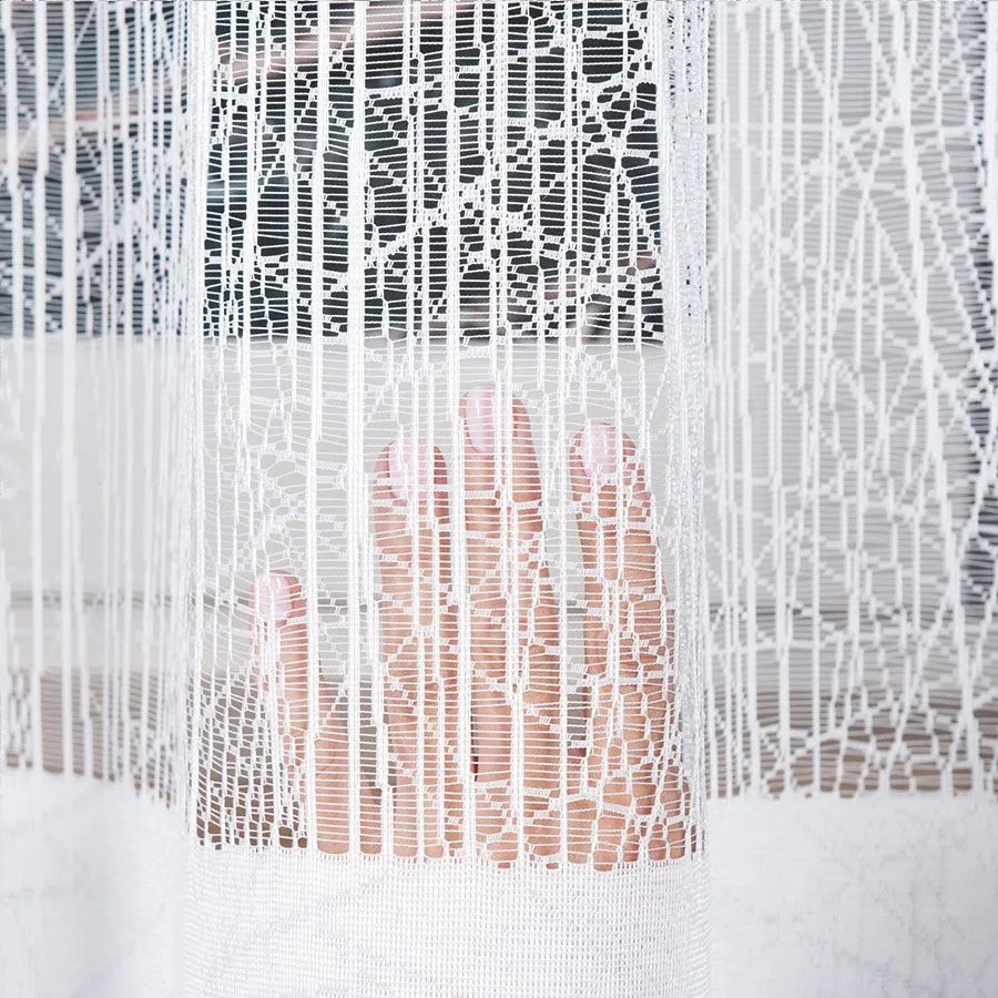 WIKTORIA Firanka żakardowa gotowa na prosto, szerokość 310 x wysokość 160cm, kolor 001 biały 018352