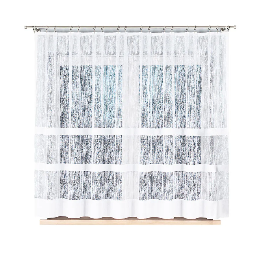 WIKTORIA Firanka żakardowa gotowa na prosto, szerokość 310 x wysokość 160cm, kolor 001 biały 018352