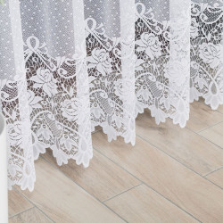 DEMETRIA Firanka żakardowa gotowa na prosto, szerokość 300 x wysokość 250cm, kolor 001 biały 017480