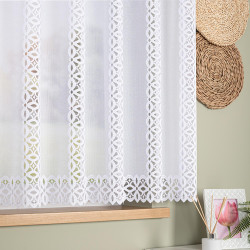 HELENA Firanka żakardowa gotowa, szerokość 300 x wysokość 160cm, kolor 001 biały S18869 HELENA Firanka żakardowa gotowa, szerokość 300 x wysokość 160cm, kolor 001 biały S18869