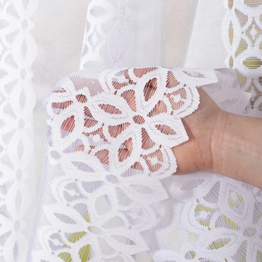 HELENA Firanka żakardowa gotowa, szerokość 300 x wysokość 160cm, kolor 001 biały S18869