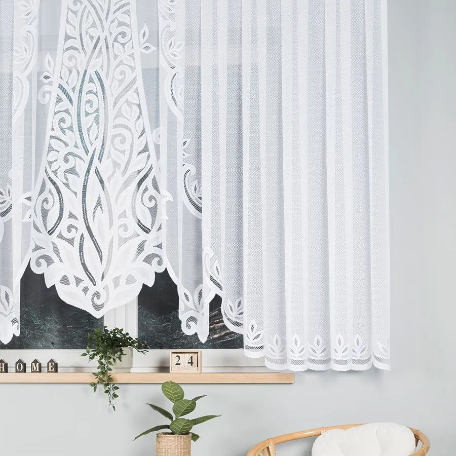POLA Firanka żakardowa gotowa, szerokość 500 x wysokość 160cm, kolor 001 biały 019368