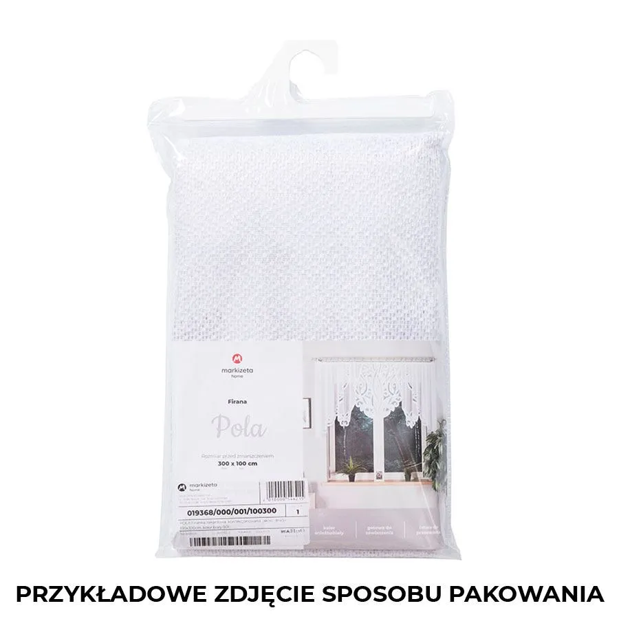 POLA Firanka żakardowa gotowa, szerokość 500 x wysokość 160cm, kolor 001 biały 019368