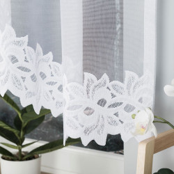 BASTIA Firanka żakardowa gotowa, szerokość 320 x wysokość 140cm, kolor 001 biały 648107