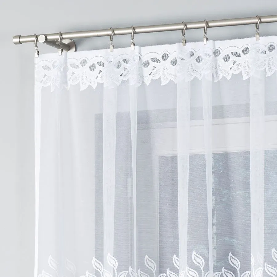 BASTIA Firanka żakardowa gotowa, szerokość 320 x wysokość 140cm, kolor 001 biały 648107