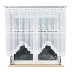 BASTIA Firanka żakardowa gotowa, szerokość 320 x wysokość 140cm, kolor 001 biały 648107