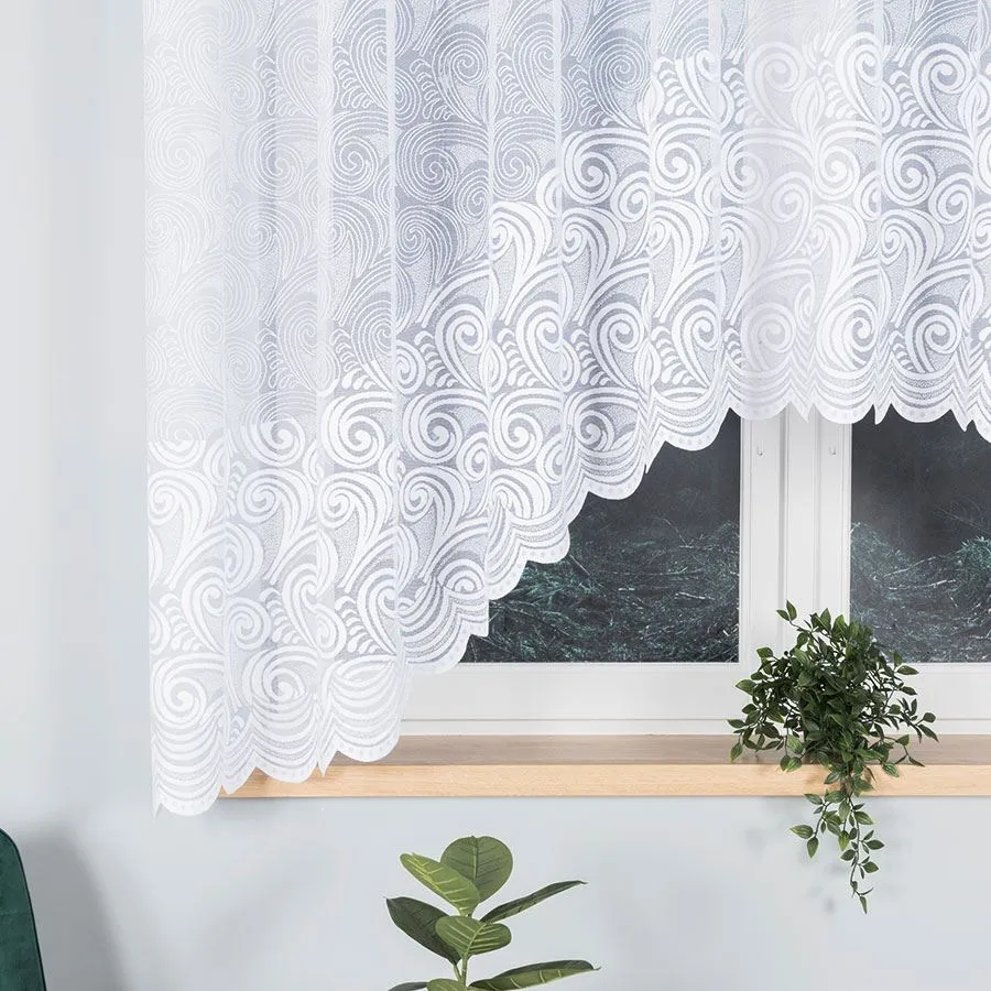 KINGA Firanka żakardowa gotowa, szerokość 300 x wysokość 160cm, kolor 001 biały 023391