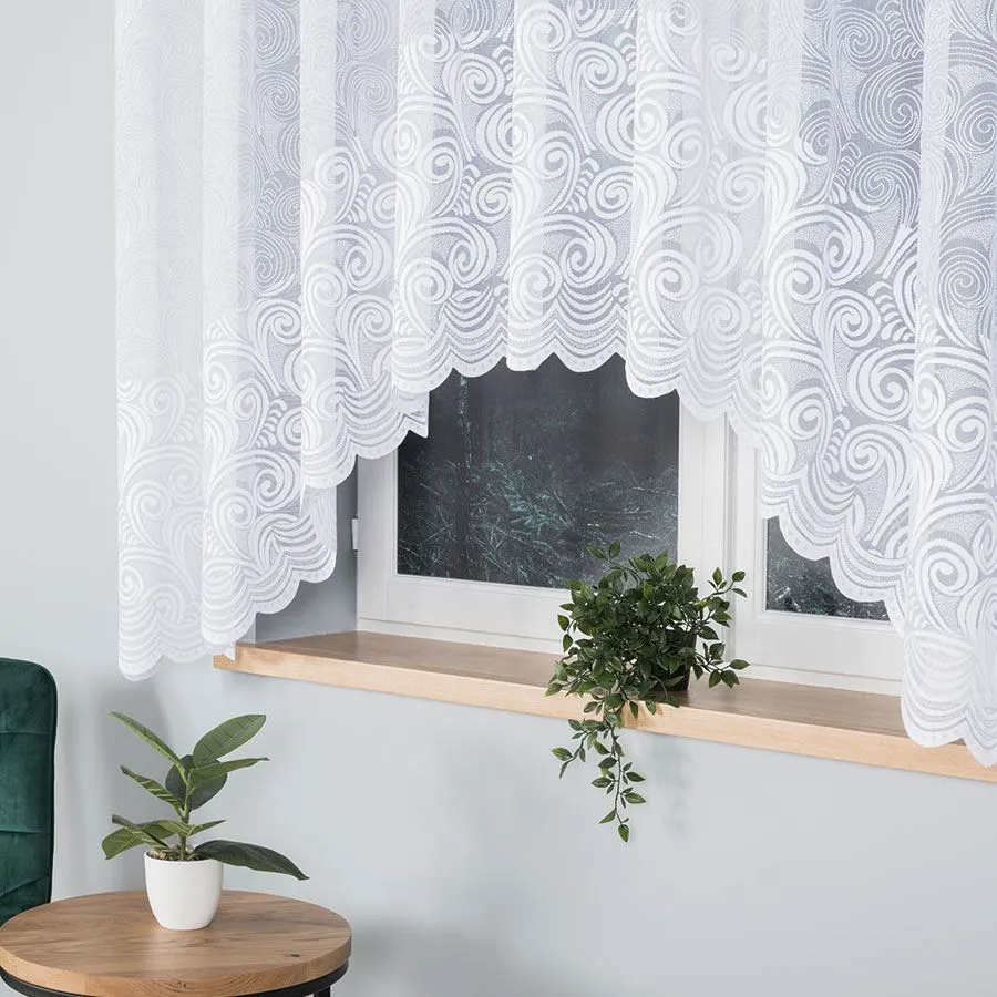 KINGA Firanka żakardowa gotowa, szerokość 300 x wysokość 160cm, kolor 001 biały 023391