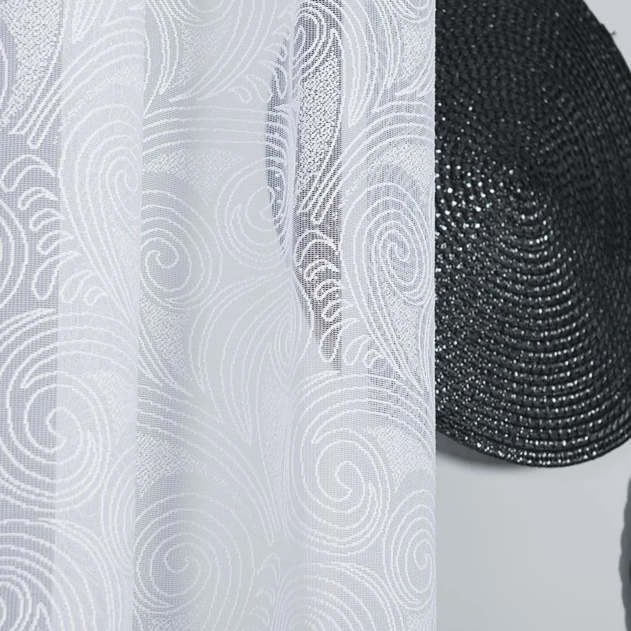 KINGA Firanka żakardowa gotowa, szerokość 300 x wysokość 160cm, kolor 001 biały 023391