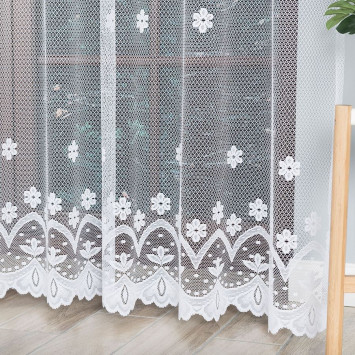 FLORENTYNA Firanka żakardowa gotowa, szerokość 200 x wysokość 250cm, kolor 001 biały 004421 2