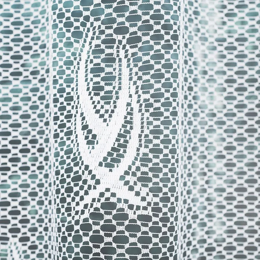 GOSIA Firanka żakardowa gotowa, szerokość 250 x wysokość 120cm, kolor 001 biały 004017