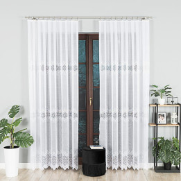 VIOLETTA Firanka żakardowa gotowa, szerokość 300 x wysokość 250cm, kolor 001 biały 001539
