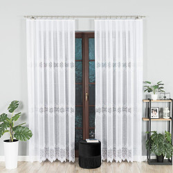 VIOLETTA Firanka żakardowa gotowa, szerokość 300 x wysokość 250cm, kolor 001 biały 001539