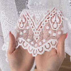 ESMERALDA Firanka żakardowa gotowa, szerokość 310cm x wysokość 140cm, kolor 001 biały 358691