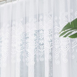 CELINA Firanka żakardowa gotowa, szerokość 500 x wysokość 160cm, kolor 001 biały 018495
