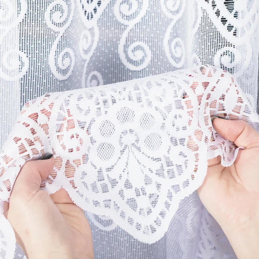 CELINA Firanka żakardowa gotowa, szerokość 500 x wysokość 160cm, kolor 001 biały 018495