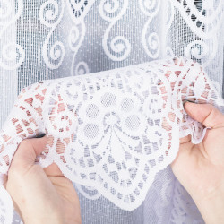 CELINA Firanka żakardowa gotowa, szerokość 500 x wysokość 160cm, kolor 001 biały 018495