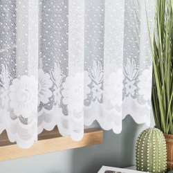 OKSANA Firanka żakardowa gotowa, szerokość 400 x wysokość 160cm, kolor 001 biały 049360 OKSANA Firanka żakardowa gotowa, szerokość 400 x wysokość 160cm, kolor 001 biały 049360