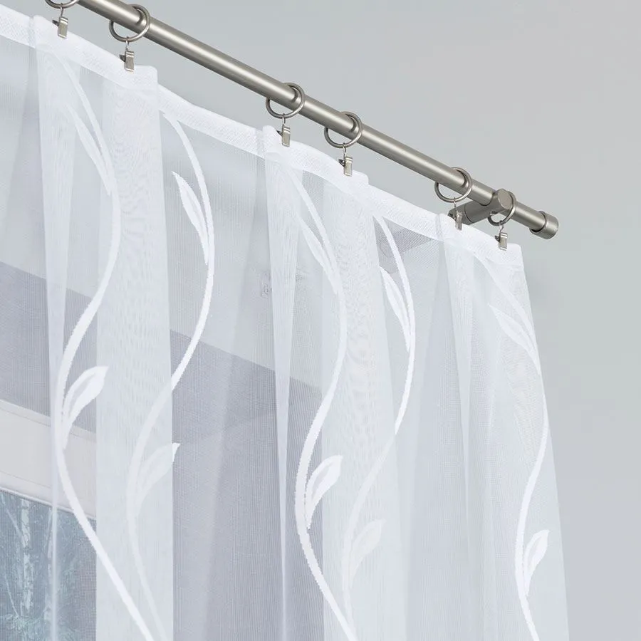 ALINA Firanka żakardowa gotowa, szerokość 320 x wysokość 160cm, kolor 001 biały 002412