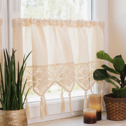 RACHELA Zazdrostka gotowa z ażurem, szerokość 100 x wysokość 75cm, kolor 012 kremowy 912432 RACHELA Zazdrostka gotowa z ażurem, szerokość 100 x wysokość 75cm, kolor 012 kremowy 912432