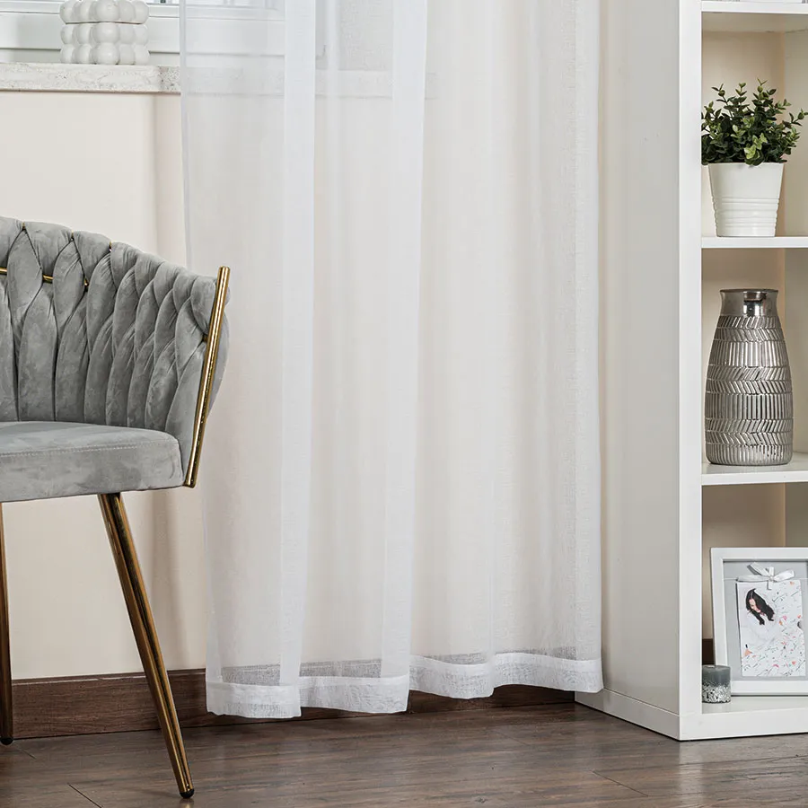 ETAMINA Firana gotowa na taśmie, szerokość 140 x wysokość 230cm, kolor 001 biały FG0003