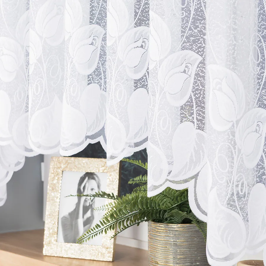 NORA Firanka żakardowa gotowa, szerokość 450 x wysokość 180cm, kolor 001 biały 023097