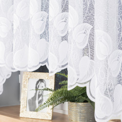 NORA Firanka żakardowa gotowa, szerokość 450 x wysokość 180cm, kolor 001 biały 023097 NORA Firanka żakardowa gotowa, szerokość 450 x wysokość 180cm, kolor 001 biały 023097