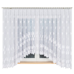 NORA Firanka żakardowa gotowa, szerokość 450 x wysokość 180cm, kolor 001 biały 023097 NORA Firanka żakardowa gotowa, szerokość 450 x wysokość 180cm, kolor 001 biały 023097