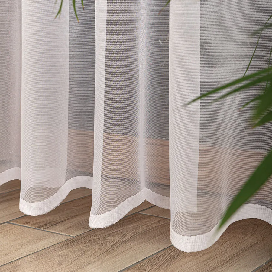 ELZA Firanka żakardowa gotowa, szerokość 300 x wysokość 240cm, kolor 001 biały 023456