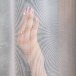 ELZA Firanka żakardowa gotowa, szerokość 300 x wysokość 240cm, kolor 001 biały 023456