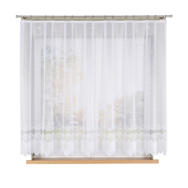 MODESTA Firanka żakardowa gotowa, szerokość 300 x wysokość 160cm, kolor 001 biały 017173