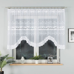 BASTIA Firanka żakardowa gotowa, szerokość 250 x wysokość 120cm, kolor 001 biały 648107 BASTIA Firanka żakardowa gotowa, szerokość 250 x wysokość 120cm, kolor 001 biały 648107