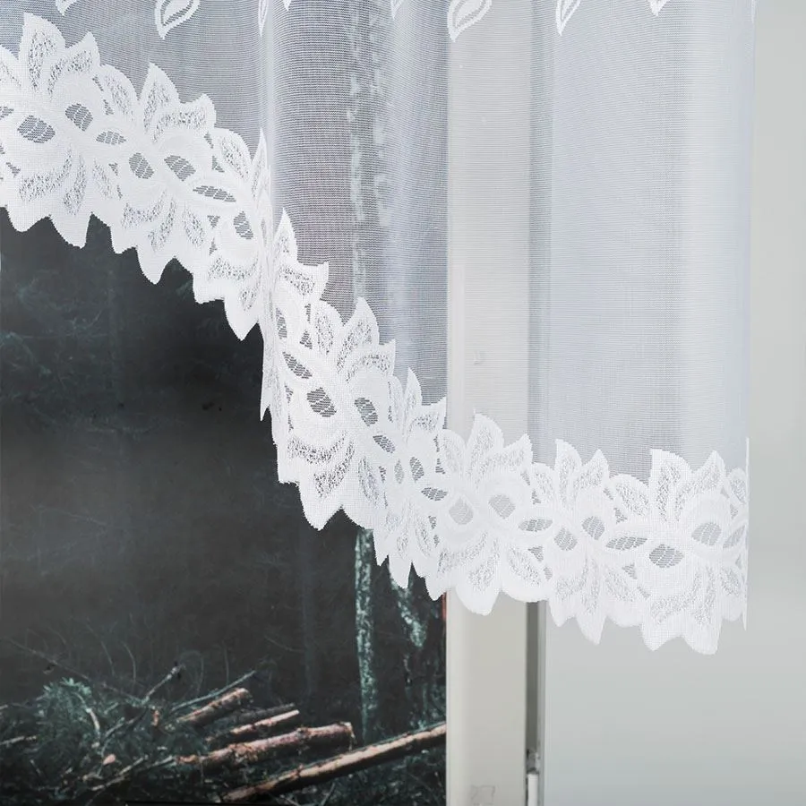 BASTIA Firanka żakardowa gotowa, szerokość 250 x wysokość 120cm, kolor 001 biały 648107