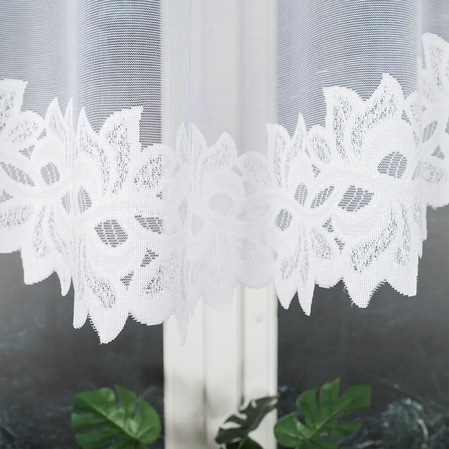 BASTIA Firanka żakardowa gotowa, szerokość 250 x wysokość 120cm, kolor 001 biały 648107