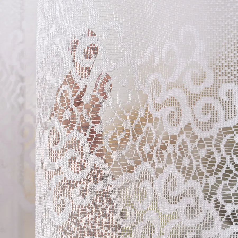 MODESTA Firanka żakardowa gotowa, szerokość 250 x wysokość 80cm, kolor 001 biały 017173