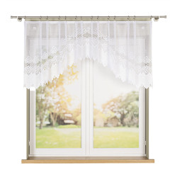 MODESTA Firanka żakardowa gotowa, szerokość 250 x wysokość 80cm, kolor 001 biały 017173 MODESTA Firanka żakardowa gotowa, szerokość 250 x wysokość 80cm, kolor 001 biały 017173