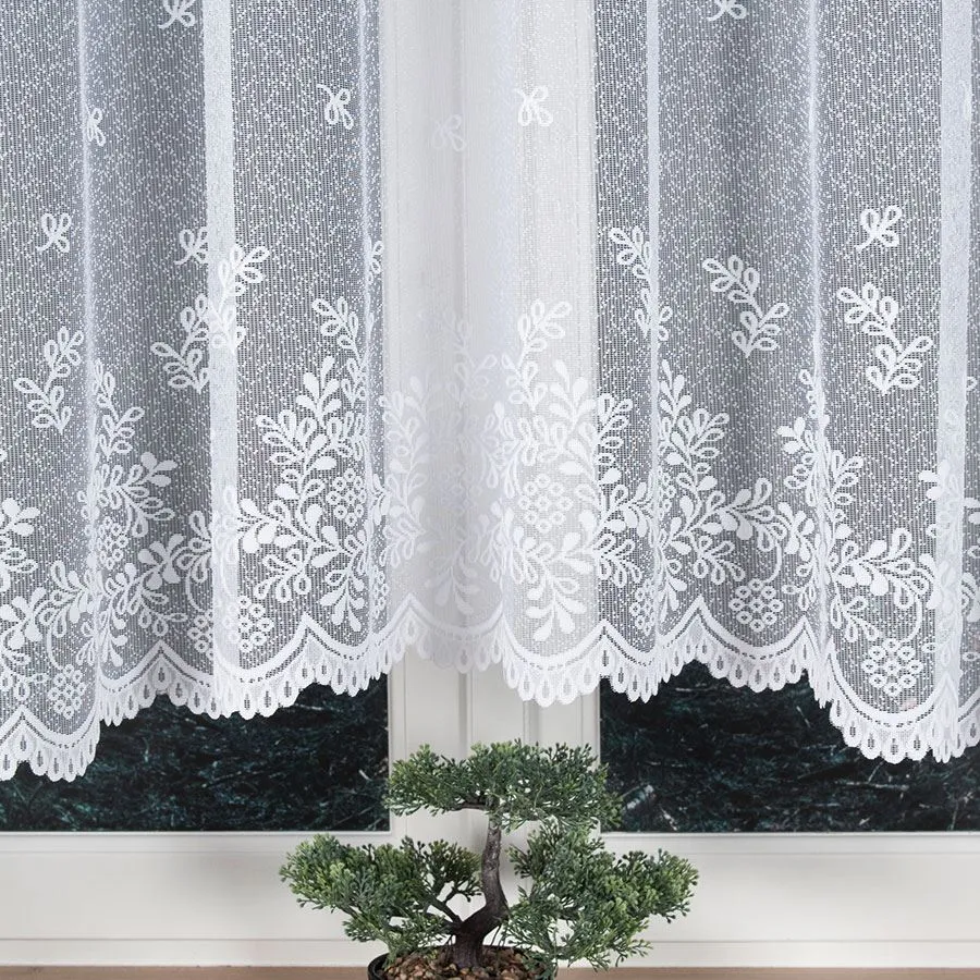 KAROLINA Firanka żakardowa gotowa, szerokość 400 x wysokość 170cm, kolor 001 biały 054160