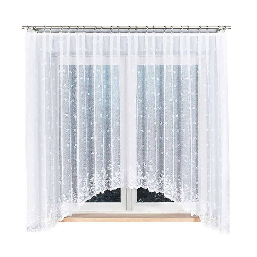 KAROLINA Firanka żakardowa gotowa, szerokość 400 x wysokość 170cm, kolor 001 biały 054160