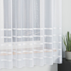 HALINA Firanka żakardowa gotowa, szerokość 300 x wysokość 180cm, kolor 001 biały ze srebrnym lurexem 000383 HALINA Firanka żakardowa gotowa, szerokość 300 x wysokość 180cm, kolor 001 biały ze srebrnym lurexem 000383