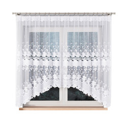 KASJANA Firanka żakardowa gotowa, szerokość 320 x wysokość 160cm, kolor 001 biały 007003 KASJANA Firanka żakardowa gotowa, szerokość 320 x wysokość 160cm, kolor 001 biały 007003