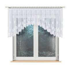 NORA Firanka żakardowa gotowa, szerokość 300 x wysokość 90cm, kolor 001 biały 023097 NORA Firanka żakardowa gotowa, szerokość 300 x wysokość 90cm, kolor 001 biały 023097