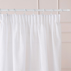 Firana gotowa na taśmie, szerokość 140cm x wysokość 250cm, kolor 001 biały 424121