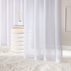 Firana gotowa na taśmie, szerokość 140cm x wysokość 250cm, kolor 001 biały 424121