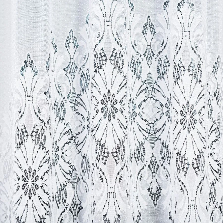 EMILIA Firanka żakardowa gotowa fala, szerokość 340 x wysokość 180cm, kolor 001 biały 181040