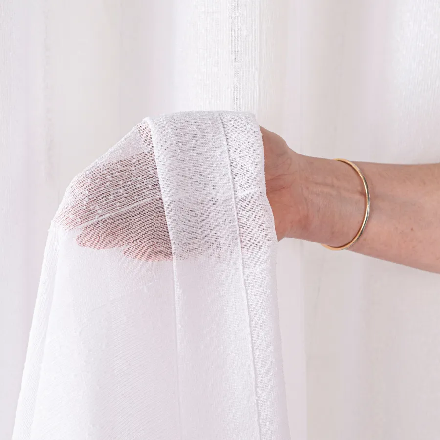 Firana gotowa na taśmie, szerokość 300cm x wysokość 250cm, kolor 001 biały 424118