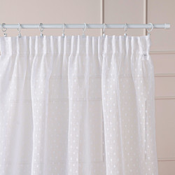 Firana gotowa na taśmie, szerokość 300c x wysokość 250cm, kolor 001 biały 424091