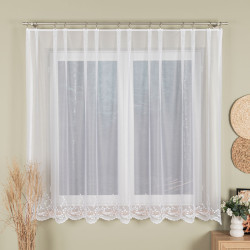 AGNIESZKA Firanka żakardowa gotowa, szerokość 300cm x wysokość 170cm, kolor 001 biały 358991